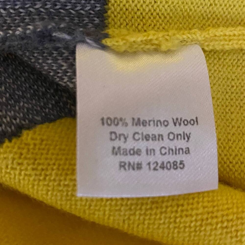 Lisa Perry Sweater Merino Wool Color Block Stripe… - image 6